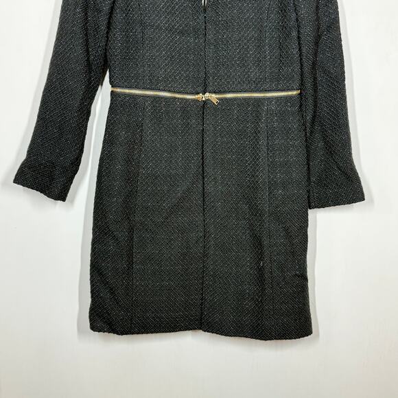 NEW MNG Mango Boucle Jacket Size Small Outerwear Wool Blend Black Convertible - Picture 5 of 10